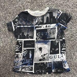 Guess Kids Graphic T-Shirt - Black and White